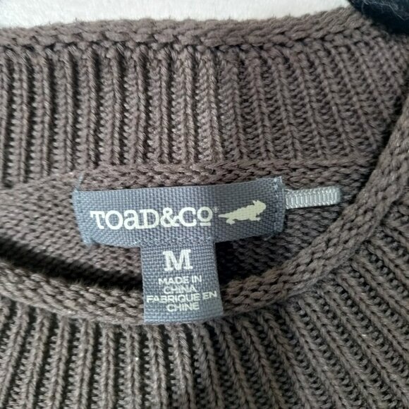 Toad & Co Mens Brown & Green Sweater Recover Yarn Size Medium - Picture 3 of 7